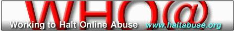 Working to Halt Online Abuse banner